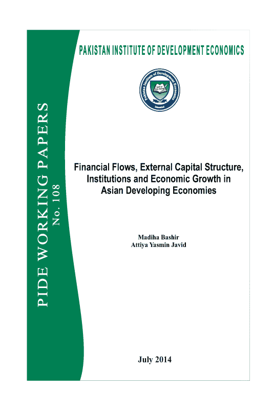 Financial Flows, External Capital Structure, Institutions and Economic Growth in Asian Developing Economies 
