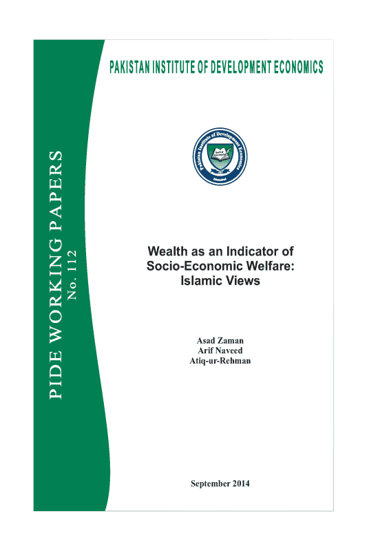 Wealth as an Indicator of Socio-Economic Welfare: Islamic Views