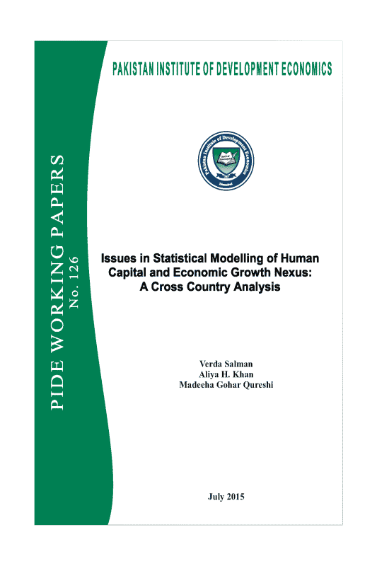 Issues in Statistical Modelling of Human Capital and Economic Growth Nexus: A Cross Country Analysis