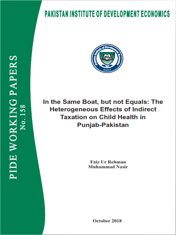In the Same Boat, but not Equals: The Heterogeneous Effects of Indirect Taxation on Child Health in Punjab-Pakistan