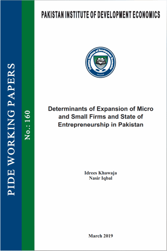 Determinants of Expansion of Micro and Small Firms and State of Entrepreneurship in Pakistan