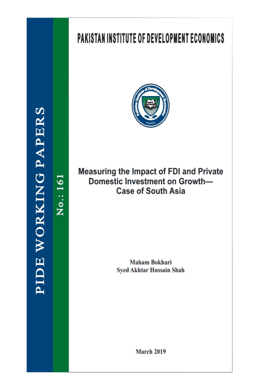 Measuring the Impact of FDI and Private Domestic Investment on Growth—Case of South Asia